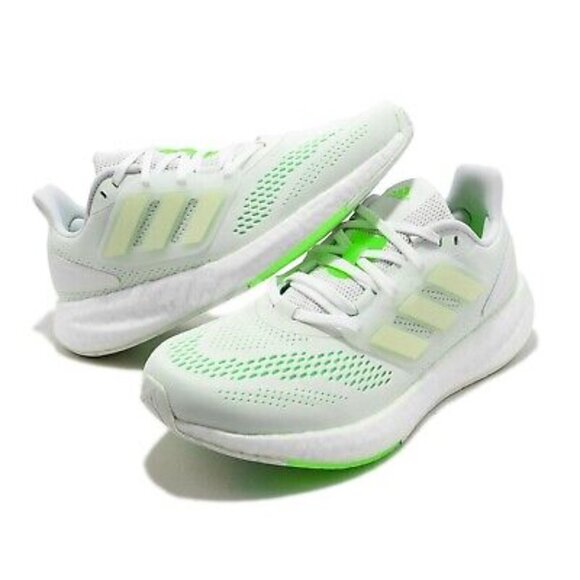 adidas Other - NEW adidas PureBoost 22 White Beam Green Men's Athletic Sneakers🆕SHIPS📦🏃🏻💨⚡